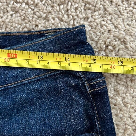 BP Women's Cotton Blend Button Front Distressed Jeans in Dark Blue size 30 - Picture 6 of 8